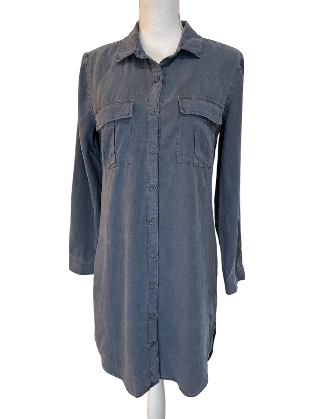 cloth & stone Lightweight Chambray Blue Shirt Dress Size small